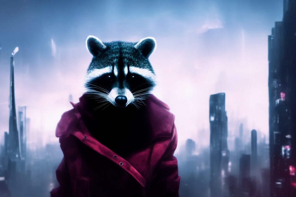 Illustration eines Racoon (dt. Waschbär) als eines der 3 gefährlichen Stealer-Logs, die im Dark Web kursieren